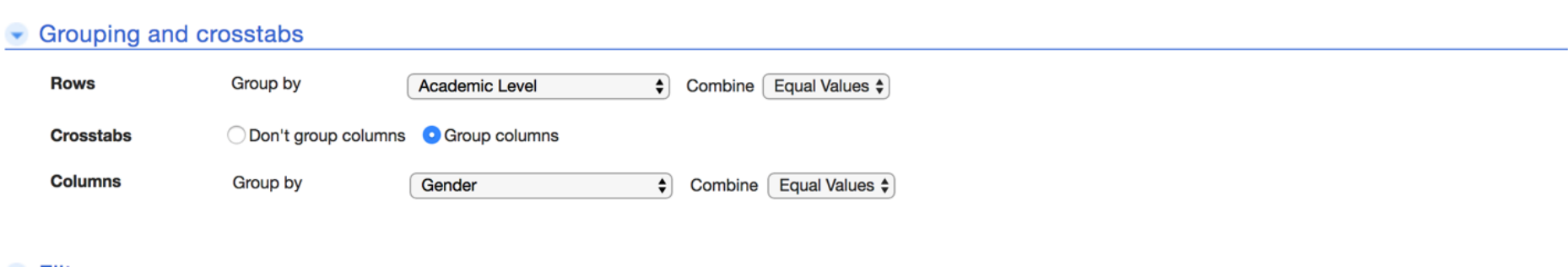 A dialog box that will prompt you to select the type of report. Select the 'Chart' option
